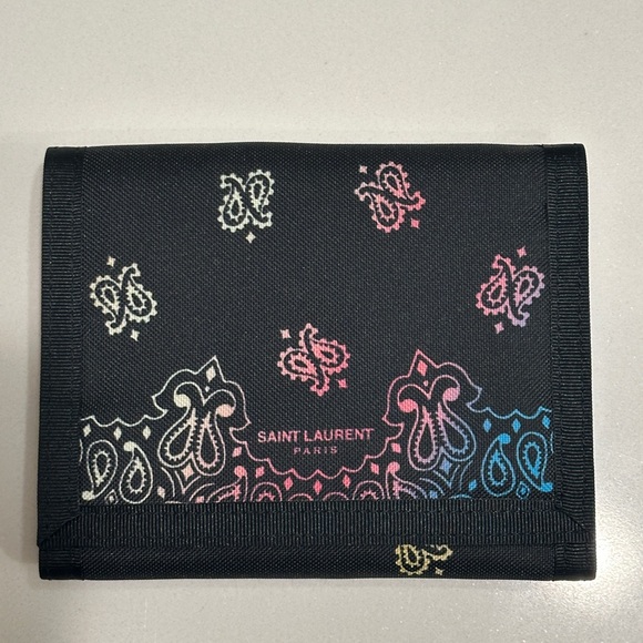 Saint Laurent Buffalo Bandana Print Wallet - Picture 1 of 5